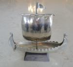 Vintage Haugurd Norway Pewter Viking Longboat