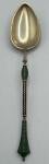 Heavy 830 Fine Norwegian Silver Enamel Spoon