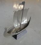 Vintage Haugurd Norway Pewter Viking Longboat