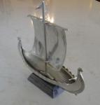 Vintage Haugurd Norway Pewter Viking Longboat