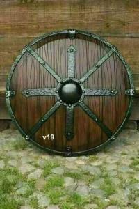 24" Brown Viking Shield for LARP and Decor