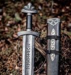 Personalized Damascus Steel Viking Sword for Cosplay