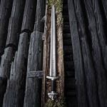 Personalized Damascus Steel Viking Sword for Cosplay