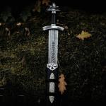 Personalized Damascus Steel Viking Sword for Cosplay