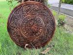 Viking Handcarved Battle-Ready Design Shield