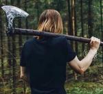 Viking Norse Berserker Axe with Sheath – 40
