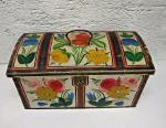 Hand-Painted Norwegian Rosemaled Tine Box