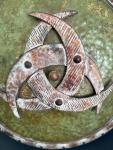 Viking Shield Wall Decor with Odin Horn Design