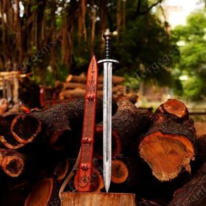 Battle Ready Hand Forged Viking Sword with Scabbard