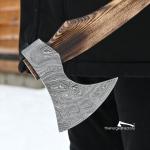 Handmade Viking Axe 16" Damascus Steel Hatchet