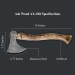 Handmade Viking Axe 16" Damascus Steel Hatchet