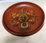 Vintage Norwegian Rosemaling Wooden Bowl – Folk Art