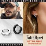 Black Viking Runes Hoop Earrings for Everyone