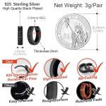 Black Viking Runes Hoop Earrings for Everyone