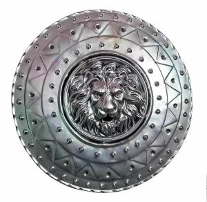 24" Viking Lion Shield - Medieval Iron Design