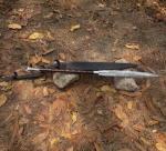 Viking Spear Sword with Custom Carbon Steel Blade