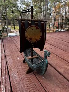 Vintage Edward Aagaard Viking Dragon Ship Art