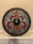 24" Wooden Viking Shield with Heavy Metal Fittings