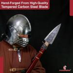 Hand-Forged Carbon Steel Viking Spear Head