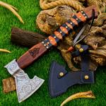 Viking Tomahawk Axe with Sheath - Carbon Steel