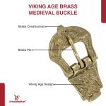 Viking Age 100% Brass Decorative Belt Buckle
