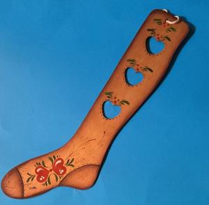 Norwegian Folk Art Sock Drying Board