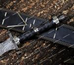 Damascus Steel Viking Valhalla Sword with Sheath