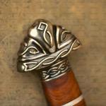 Damascus Steel Viking Sword with Wooden Scabbard