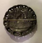 Norwegian Silver Skier Brooch with Nørsk Design