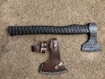 Hand-Forged Viking Tomahawk Axe with Engraving