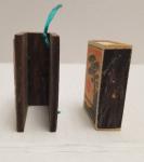 Norwegian Viking Ship Matchbox Holder with Pewter Face