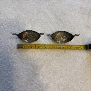 David Andersen Viking Ship Salt Cellars - Pair