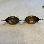 David Andersen Viking Ship Salt Cellars - Pair