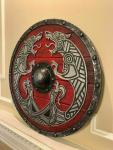 24" Wooden Viking Shield - Handmade Medieval Style
