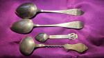 Set of 4 Norwegian Silver Spoons and Ladle