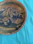 Norwegian Hanging Plate with Mountain Scene Decor