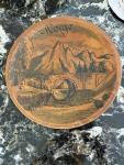 Norwegian Hanging Plate with Mountain Scene Decor