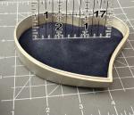 Heart-Shaped Silver Jewelry Box with Blue Lining