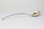 Norwegian Blue Enamel Serving Spoon by Thune