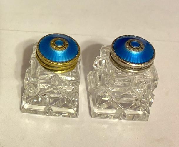 Hroar Prydz Silver Enamel Salt & Pepper Set