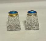 Hroar Prydz Silver Enamel Salt & Pepper Set