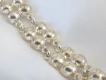 Norwegian H.J. 830 Silver Bead Bracelet 7