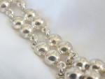 Norwegian H.J. 830 Silver Bead Bracelet 7