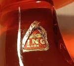 Vintage Viking Glass Orange Mushroom Paperweight Figurines