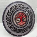 24" Viking Wooden Shield with Heavy Metal Fittings