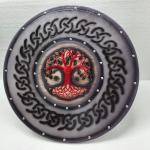 24" Viking Wooden Shield with Heavy Metal Fittings