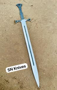 Custom Viking High Carbon Steel Hunting Sword with Sheath