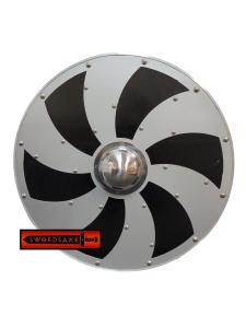 Nordic Silver Spiral Viking Round Shield