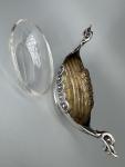 Vintage Viking Boat Salt Cellar with Glass Insert