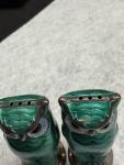 David Andersen Norway Green Guilloche Enamel And Sterling Owl S&P Shakers